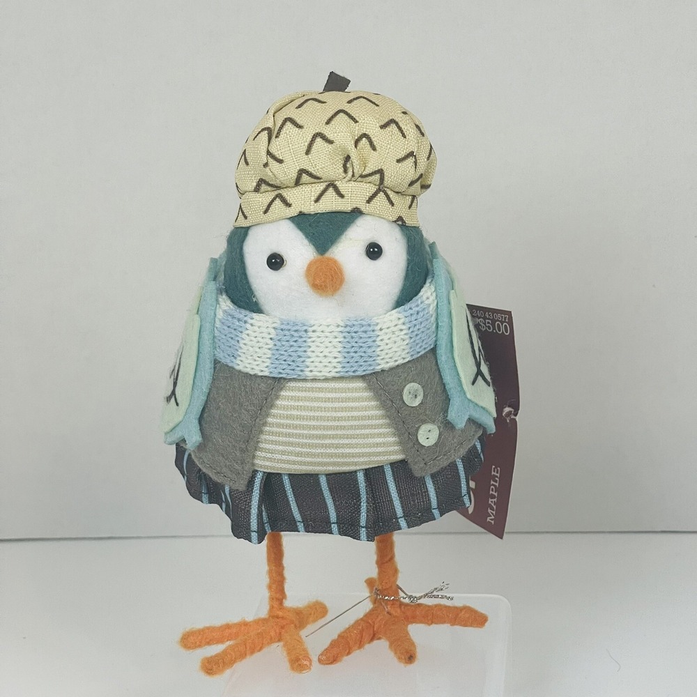 Target Spritz 2020 Featherly Friends MAPLE Fall Harvest Fabric Bird Figurine NWT